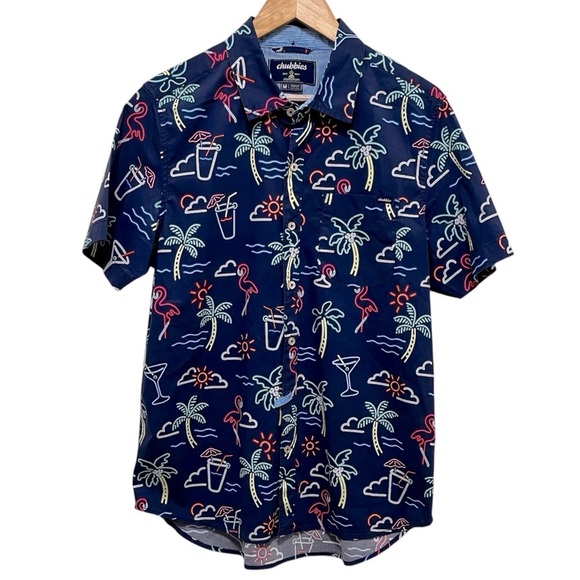 Chubbies Friday Shirt Neon Lights Wolfpack Size Medium - Picture 1 of 9